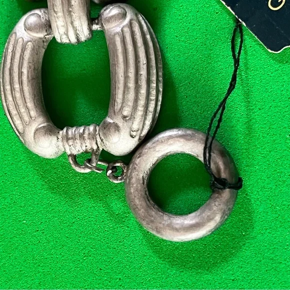 Givenchy New Old Stock Vintage Pewter Tone Chunky Link Bracelet